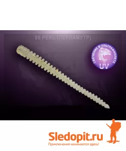 Приманка Crazy Fish CRUEL LEECH 5.5см запах кальмар цвет перламутр